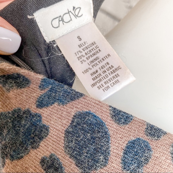 Cache Womens cocktail sweater dress with animal print - Picture 7 of 7